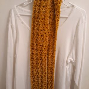 Infinity Scarf Crochet Cowl Mustard Long New